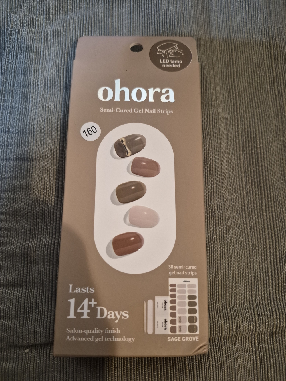 Ohora Semi-Cured Gel Nail Strips - Sage Grove (30 Pieces) NIB
